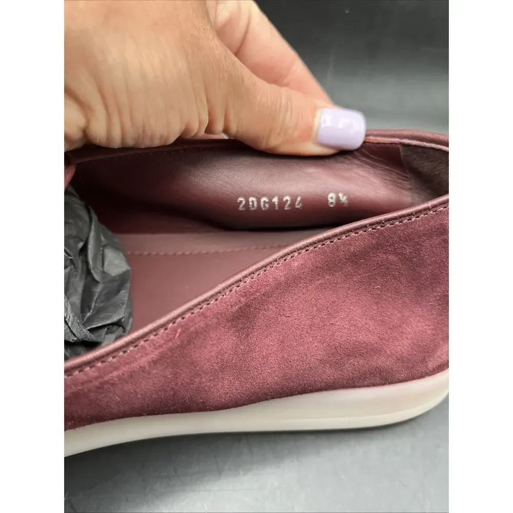 PRADA Suede Slip-On Loafers Logo Dress Shoes Men Prada Shoes Burgundy NWOTB READ